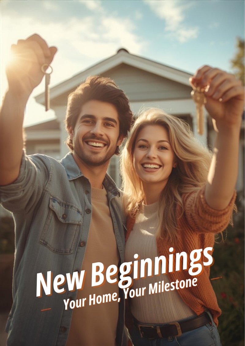 Happy couple celebrating new home purchase